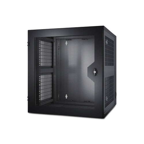 APC AR100HD NetShelter WX 13U with Threaded Hole Vertical Mounting Rail, Vented Front Door, Black Price in Dubai UAE