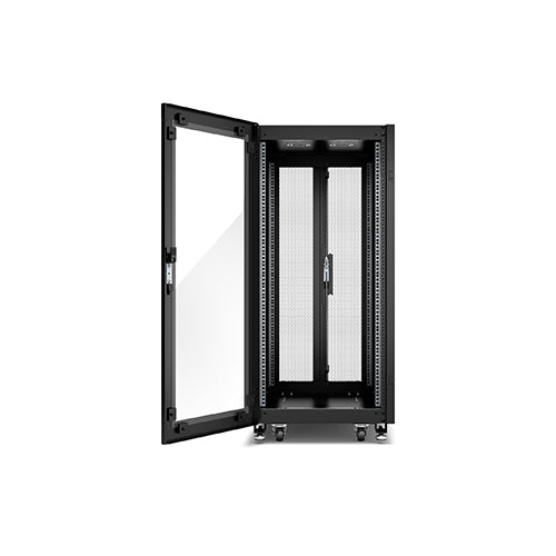 APC NR6482-G GO Rack 600 mm × 24U × 800 mm, Glass Door, with Roof, Sides, Castors, and Feet Price in Dubai UAE