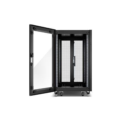 APC NR6802-G GO Rack 600 mm × 18U × 1000 mm, Glass Door, with Roof, Sides, Castors, and Feet Price in Dubai UAE