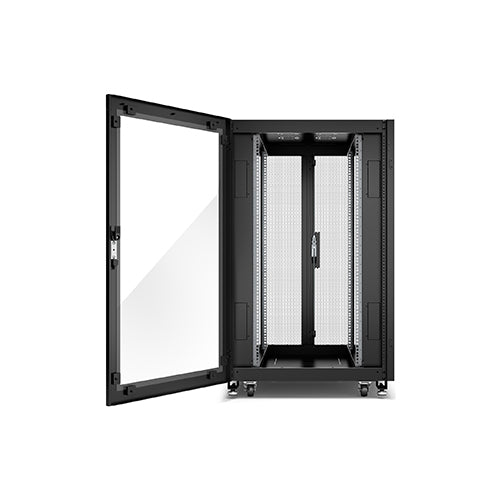 APC NR8402-G GO 24U Rack Cabinet 800mm x 1000mm with Glass Door, Roof, Side Panels, Castors & Leveling Feet Price in Dubai UAE