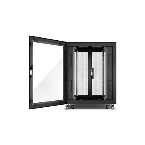 APC NR8802-G GO 18U Rack Cabinet 800mm x 1000mm with Glass Door, Roof, Side Panels, Castors & Leveling Feet Price in Dubai UAE